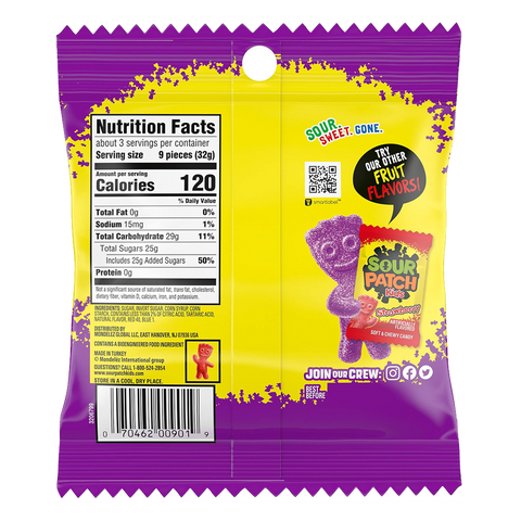 Sour Patch Kids Grape 102g (MHD: 20.02.2024)