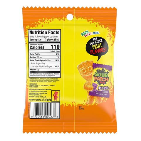 Sour Patch Kids Peach 141g (MHD: 05.04.2024)