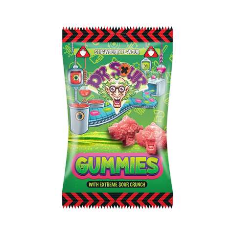 Dr. Sour Gummies Strawberry 200g (MHD: 17.11.2024)